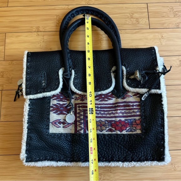 Simone Camille Leather Embroidered Carpet Bag - Picture 2 of 9